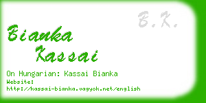 bianka kassai business card